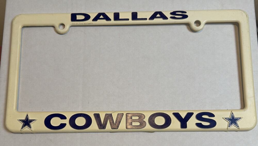 License Plate Tag Frame Plastic VINTAGE NFL DALLAS COWBOYS